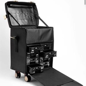 Black Rolling hair extension organizer bellami professional used for a class one